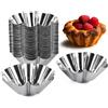 Neiveino 400 Pezzi Pirottini Alluminio Stampi Crostatine Monoporzione Kit,7x2,5x4cm Stampo Formine per Crostatine All'uovo, Formine per Tortini, per Cupcakes, Crostatine, Pasticceria