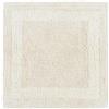 HOMESCAPES Piccolo tappetino da bagno di lusso, 1600 g/m², extra morbido, 100% cotone, reversibile, antiscivolo, lavabile, super assorbente, ad asciugatura rapida, colore: crema, 50 x 50 cm quadrato