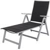 Chicreat 5 Position Folding Lounger, Padded Textilene with Quick Dry Foam, 144 x 70 x104 cm