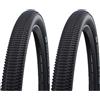 Schwalbe Addix, Copertone per Bicicletta Unisex Adulto, Nero, 26x2.10 54-559 (Confezione da 2)