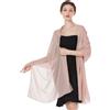 BEAUTELICATE Scialle Stola Donna Elegante Chiffon Coprispalle Sciarpa Estivo per Cerimonia Matrimonio Sposa Festa (Blush Pink - Plus Size, Taglia unica)