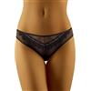 Wolbar Slip Femminile Classico con Ricami WB108, Nero,L