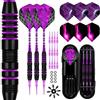 Lavishio Set di freccette Soft Tip - Set di punte in plastica, 3 freccette professionali in alluminio, set di punte in plastica 2BA per freccette professionali, freccette in plastica per lavagna