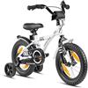 PROMETHEUS BICYCLES bicicletta bambina 4 anni bici per bambini bici bambina bambino 14 pollici bimba con rotelle e freno contropedale Bianco