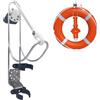 Glac Store Supporto Staffa Porta Salvagente Anulare in Acciaio Inox, 19,5 x 17 cm, per Piano o Tubi 22-30 mm, con Supporto Boetta