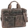 Roberto Romano Cartella TORINO realizzata a mano in vera pelle marrone 48210 | Borsa da lavoro, borsa a tracolla, borsa per computer portatile | Design moderno per il lavoro e il tempo libero,