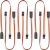 YIXISI 6 Pezzi 300mm Servo di Estensione per RC, 3 Pin JR Maschio a Femmina Servo Extension Cable 22 AWG 60 Fili Filo, Cavo Prolunga JR, per Velivoli Telecomandati