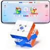 GAN i4 Smart Cube 3x3 Magnetisch Zauberwürfel Intelligenter Speedcube Bluetooth Elektronischer Magnetischer Cube für Kinder und Erwachsene Timer mit App Online-Wettbewerb (UV)