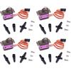 VUNIVERSUM 4 x Premium Mini Servo MG90S ingranaggi in metallo al 100% con connettore JR 25 cm 22AWG cavo per RC Copter Drone Elicottero fai da te