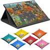 LUPATDY Puzzle portatile con 6 scomparti colorati, puzzle ribaltabile con supporto puzzle 2 in 1 e copertura, leggero piano puzzle con regolazione dell'angolo, per 1000 pezzi