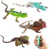 UOCAI 4 Pezzi Lucertola Modello, Giocattolo lucertola, lucertola di Plastica, Lucertole Simulate, Figure realistiche di lucertole, Oggetti Di Scena Per Scherzi, Giocattoli Da Gioco Per Bambini