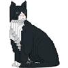 JEKCA JECKA Animal Building Blocks for Kidults Tuxedo Cat 01S