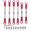 RiToEasysports Asta dello Sterzo RC, Tirante in Metallo Tirante per Collegamenti Servo Tirante per WLtoys 144001 124018 124019 1/14 RC Car RC Car Upgrade Parts(rosso) Accessori per modellini di auto