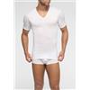 PEROFIL MAGLIA MEZZA MANICA IN FILO DI SCOZIA SCOLLO A V PEROFIL 21401 VPRT008 BIANCO