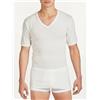 RAGNO MAGLIA 100MERINO MEZZA MANICA SCOLLO A V RAGNO 060038 BIANCO LANA