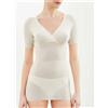 RAGNO MAGLIA 100MERINO MEZZA MANICA FORMA SENO RAGNO 0041L8 BIANCO LANA