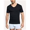 RAGNO MAGLIA TERMICA 100% COTONE MANICA CORTA SCOLLO V U801A8 RAGNO NERO