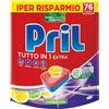Pril Tutto in 1 Extra Tabs Limone & Lime Detersivo, Pastiglie per lavastoviglie attive già a basse temperature (40°), Detersivo lavastoviglie con 8 azioni, 1 x 76 tabs