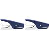 Alevar Cucitrice a Pinza in Metallo, Formato 15x1,7x7,8 cm, Monta Punto 6, Colore Blu (Confezione da 2)