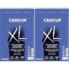 Canson XL, Mix Media Textured Album per Acquerello Spiralato, Lato Corto, 300g/m, Grana Media, A5, 15 Fogli