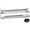 Peach PBP350, plastificatrice 4 in 1, A4, con arrotonda-angoli, taglierina, pellicola per plastificatrice, ABS, pronta in 3-5 minuti, 2 x 125 mic., 250 mm/min, plastificatrice a caldo e a freddo