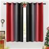 COSVIYA Grommet Ombre - Tende oscuranti per camera da letto dei bambini, in poliestere, blocco della luce, colore: rosso e nero, tende per finestre/soggiorno/cucina, 2 pannelli, 132 x 137 cm