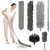 Carehabi Spolverino Telescopico Spolverino per Polvere Togli Ragnatele Allungabile 41-210 cm Spolverino Microfibra Lavabile per Soffitto Fessure Tetti Ragnatela