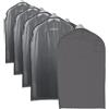 Ordinett Custodia giacche Grey | Grigio | 60x100 cm | Lato trasparente (Confezione da 4)