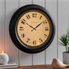 CLXEAST 18 Inch Large Illuminated Wall Clock with AI Smart Night Light Sensor,Modern Farmhouse Wall Clocks for Living Room,Bedroom,Bathroom, Kitchen, Home Office,Oil Rubbed Bronze Black