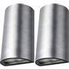 LEDVANCE Endura Style Applique Da Esterno Updown 12W Al, Silver (Confezione da 2)