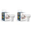 Suprema, Faretto Lampadina Multicolore Led Smart Wi-fi, Dimmerabile, Attacco Lampadina GU10, Compatibile come Faretti Alexa e Google Home (Confezione da 2)