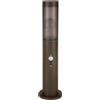 Eglo Lampada Helsinki da esterni, lampada a terra con rilevatore di movimento, illuminazione per giardini, patio, in acciaio inox di colore marrone ruggine, IP44, altezza 45 cm, attacco E27