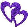 Petra's Bastel News Petra S Kit Creativo News a hedf5704 - 43 strame Decorazione, 50 x Doppio Cuore 40 mm, Feltro/Lilla