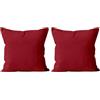 Soleil d'ocre Federa per Cuscino, Poliestere, Rosso, 40 x 40 cm (Confezione da 2)