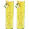 Palm Light 4041678000790 Candela Manipura Chakra, Durata Circa 100 Ore, 20 cm, Giallo (Confezione da 2)