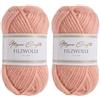 Utopia Crafts Filzwolle 100% lana vergine 50 g (Somon) (Confezione da 2)