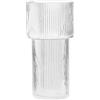 YANWE1 Grande vaso in vetro, alto 30,5 cm, vaso moderno scanalato per soggiorno, tavolo da pranzo, ingresso, mantello, mensola, matrimonio, ufficio