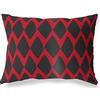 BonaMaison Rosso-Nero Fodera per Cuscino Cotone e Copricuscini Federa per Divano Casa Soggiorno Camera da Letto Decorazione Interni ed Esterni, 45x60 Cm - Progettata e Prodotta in Turchia
