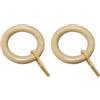 Gardinia Anelli per Tenda con Ganci Pieghevoli, in Legno di Pino, 10 pz, Wood, Pezzi, unità (Confezione da 2)
