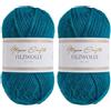 Utopia Crafts 100% lana vergine 50 g (Teal) (Confezione da 2)