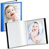 CRANBURY Piccolo libro fotografico per foto da 10 x 15 cm, colore blu, confezione da 2 raccoglitori, copertina personalizzabile, 24 pagine per 48 foto, cartella di presentazione artistica, libro di