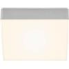 Briloner - Lampada da soffitto a LED senza cornice, plafoniera a LED, luce a LED da superficie, temperatura di colore bianco caldo, 157x157x36 mm, colore argento