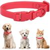 FEimaX Collare Cane Impermeabili Collare per Cani di Piccoli Media Grande Taglia, Resistente Collares in PVC Regolabile con Anello a D Perfetto per Cane Gatti Cuccioli e Domestici (Rosso, L)