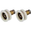 Amig - Cuscinetto per Box Doccia | Set di 2 Unità | Ø 24 x 23 mm | Cuscinetto Semicerchio e Vite M5x8 | Per Porte Scorrevoli delle Docce | Nylon Bianco