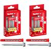 Fischer 4x HybridPower FUS, Tasselli Prolungati in Nylon e Acciaio con Vite Esagonale Flangiata e Impronta Torx, Sicuro come un Ancorante Metallico e Facile da Installare come un Tassello in Nylon