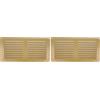 Amig - Griglia rettangolare in alluminio | Griglie di ventilazione per presa d'aria | Ideale per soffitto cucina e bagno | Misure 150 x 300 mm | Colore oro (Confezione da 2)