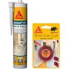 SIKA - Kit Fissaggio e Sigillatura Bagno: 1x Sikabond Mammoth Crystal (1.5m), Nastro Biadesivo + 1x SikaSeal-175 (Bianco, 300ml), Sigillante Silicone Sanitario Anti-Muffa per Giunti e Piastrelle