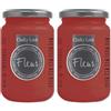 FLEUR DESIGNER'S PAINT | Pittura ad Acqua, Effetto Gesso Naturale, Extra Opaca, Fleur Chalky F36, Colore Cherry Lips, Made in Italy, Formato da 330 ml (Confezione da 2)