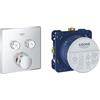 Grohe Miscelatore Termostatico a 2 Vie, Cromo 29124000 + Grohe 35600000 Rapido SmartBox - Corpo incasso universale, Cromo