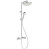 Ideal Standard Ceratherm T25 N Sistema vasca/doccia esterno, soffione doccia rotondo, doccia a risparmio idrico con getto variabile (12 l/min), protezione antiscottatura - Cromo (315x510.5x1117 mm)